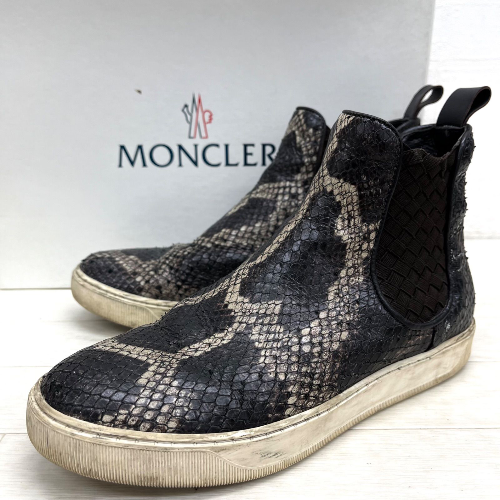174◎ MONCLER サイドゴア ブーツ パイソン レディース36 - メルカリ