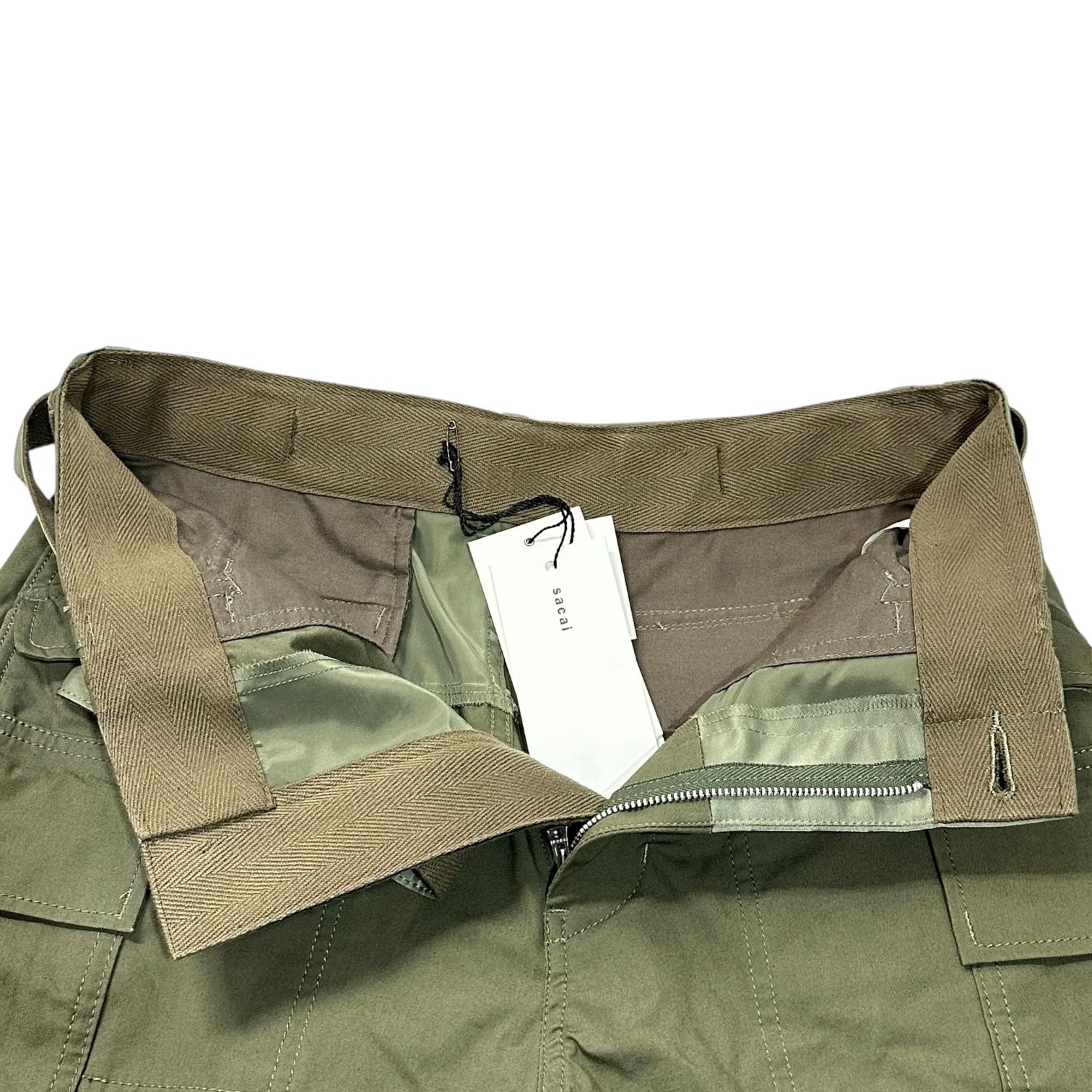 美品! sacai サカイ 21ss ドローストリングスパンツ サイズ1 カーキ
