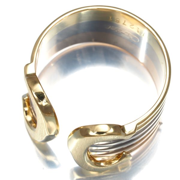 カルティエ リング 2C ドゥーブルC C2 スリーカラー LM 53号 K18YG/WG