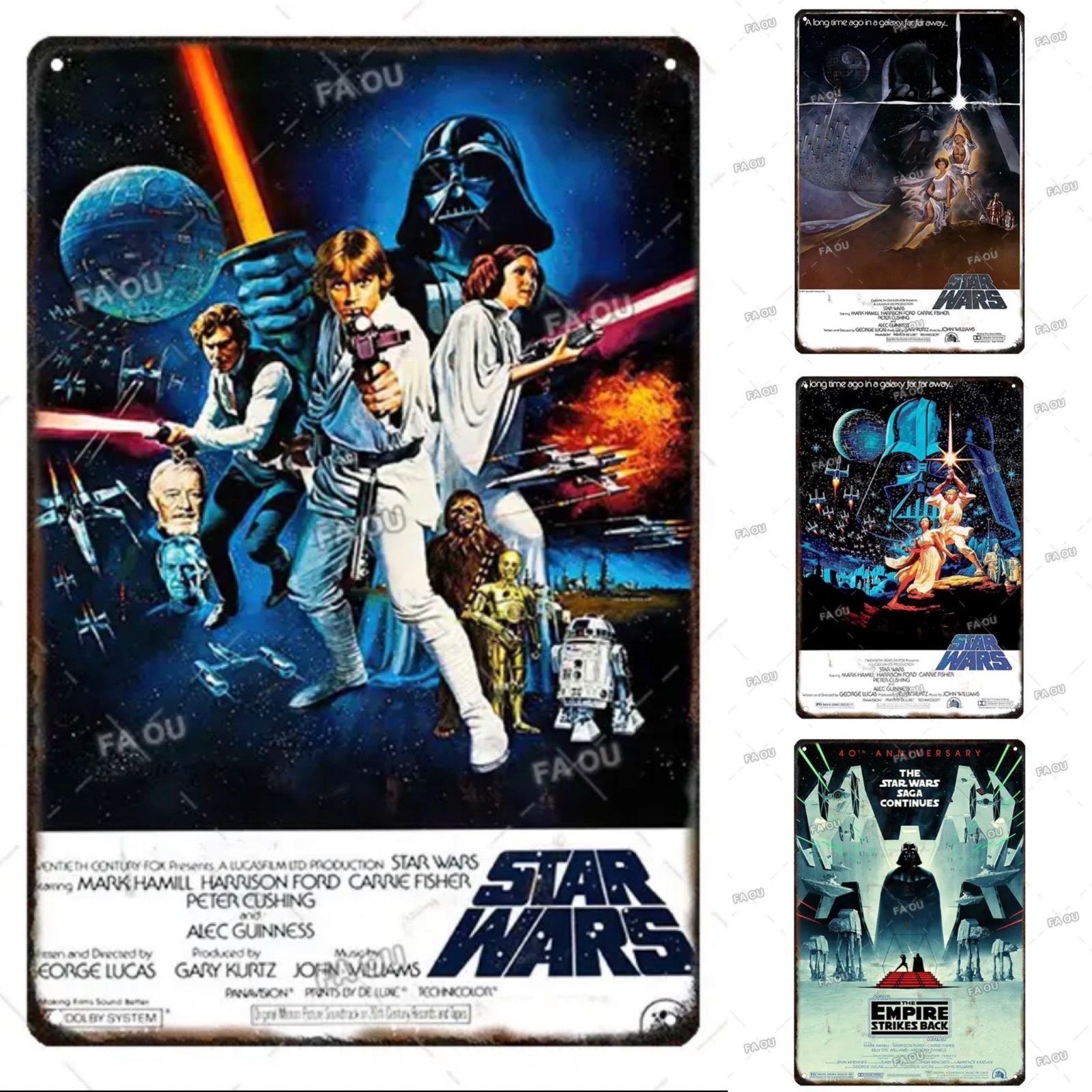 スターウォーズ ブリキ看板2枚セット 産業・研究開発用品