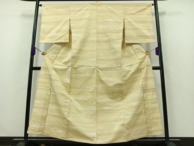 平和屋着物 上質な紬 単衣 霞文 正絹 AABA9529jh