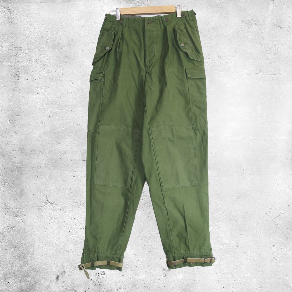 70’s スウェーデン軍 カーゴパンツ ベルト付き ユーロ ミリタリー C48 70's スウェーデン軍 カーゴパンツ ベルト付き ユーロ