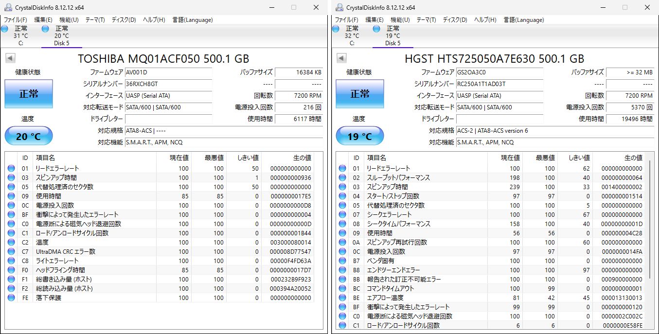 2.5インチHDD 500GB×18枚セット