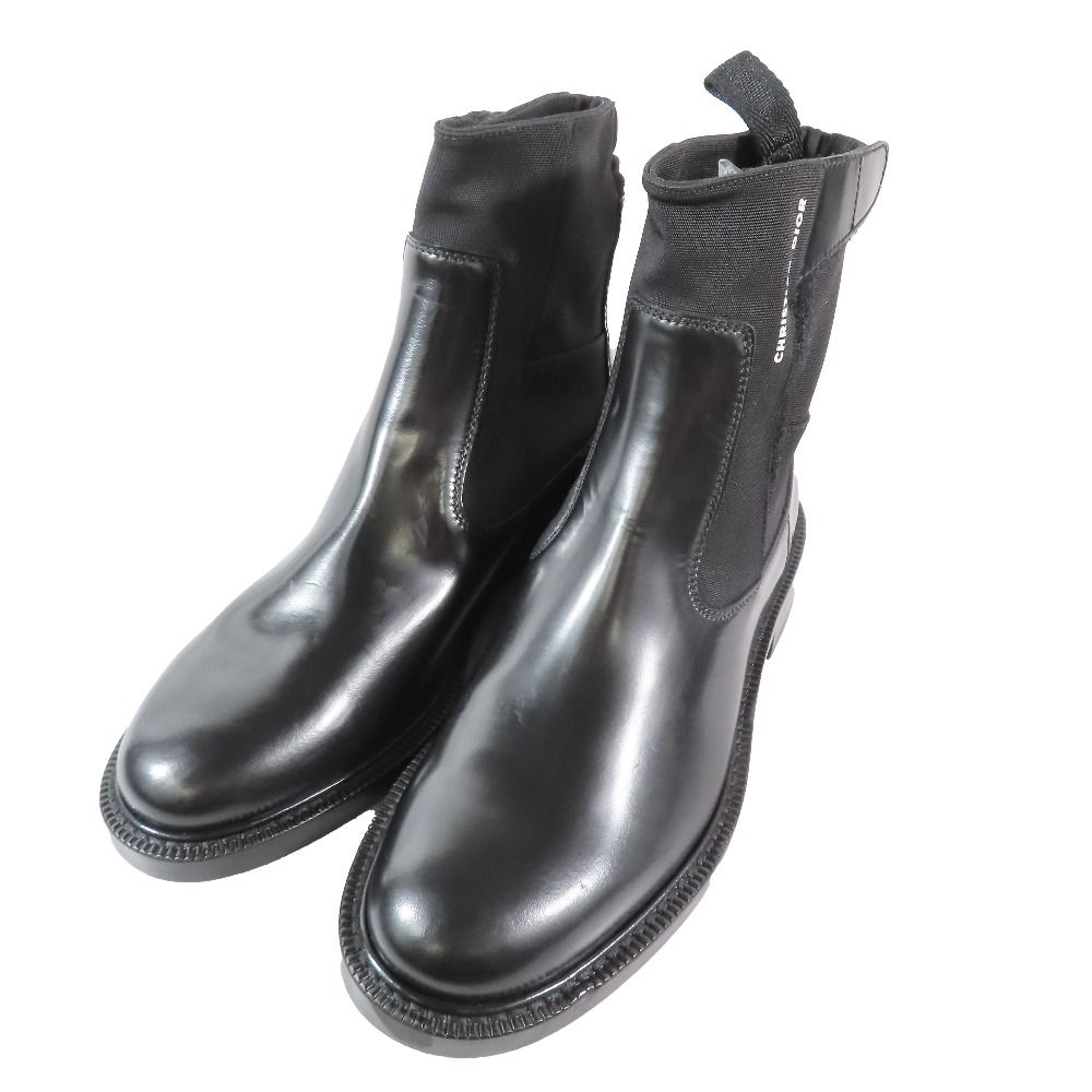 新品未使用！Diorブラック レザー サイドゴアブーツ【No.16】 新品同様 DIOR ディオール サイドゴア アンクルブーツ