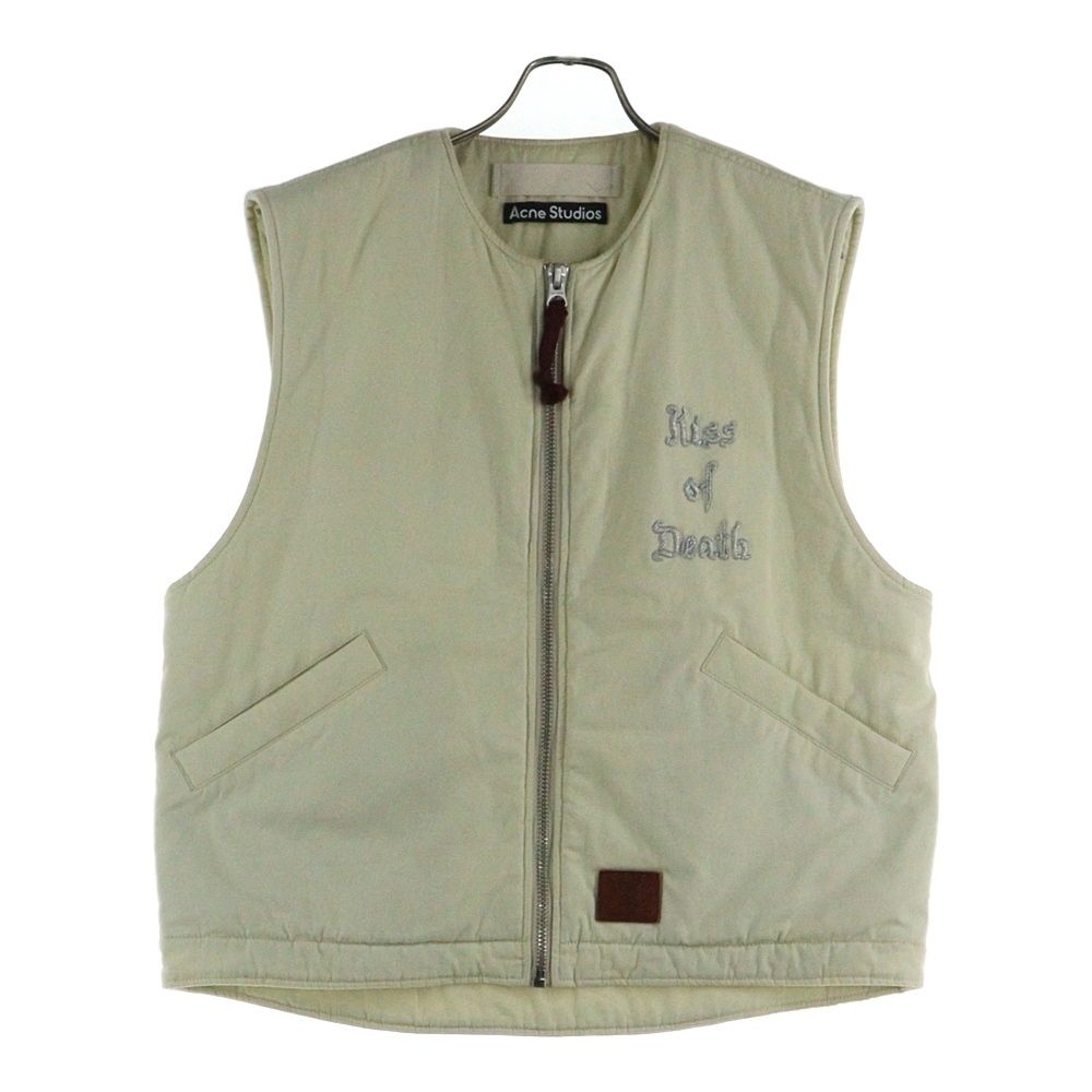 Acne Studios アクネ ストゥディオズ Kiss Of Death Appliqued Vest FA-UX- OUTW000069 C90083- キスオブデス ジップアップベスト ホワイト