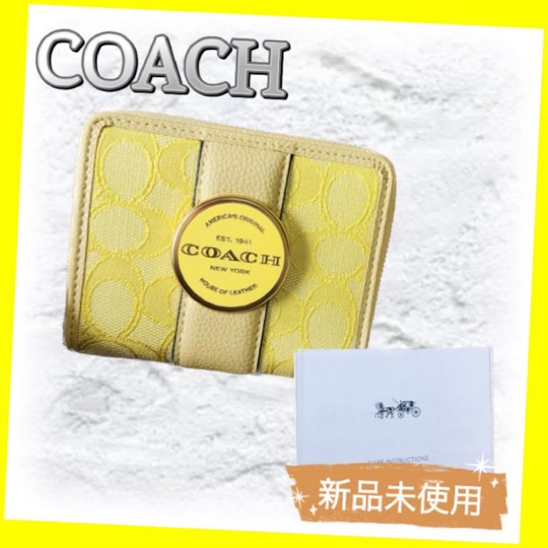 【新品・未使用】COACH コンパクトファスナー財布/