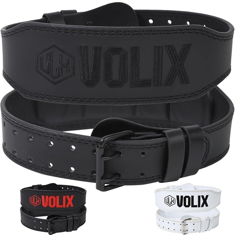 【在庫セール】VOLIX トレーニングベルト【マイクロファイバーレザーで生地がやわらかく体にフィット】リフティングベルト パワーベルト 筋トレ (ブラック， L)