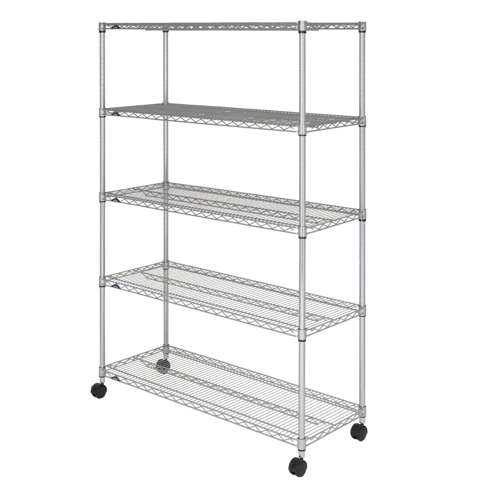 数量 幅120 5段 サビに強い 収納棚 防錆加工 スチールラック 業務用 耐荷重250kg ラック 棚板1枚あたり キャスター付き レギュラー 豊富なカスタムパーツ ルミナス ポール径25mm 幅121.5×奥行46×高さ179.5cm ドウシシャ