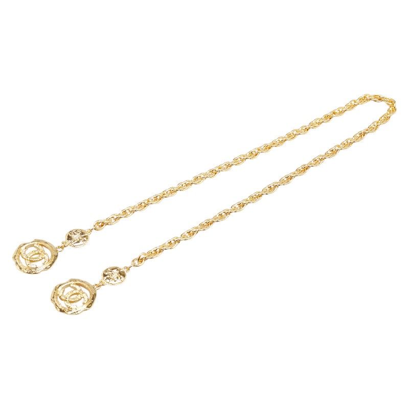 シャネル ココマーク ラリエット ネックレス ゴールド メッキ レディース CHANEL 222-17761