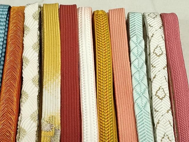 平和屋着物○和装小物 帯締め20本 亀甲組 奈良組 高麗組 笹浪組 金銀糸  