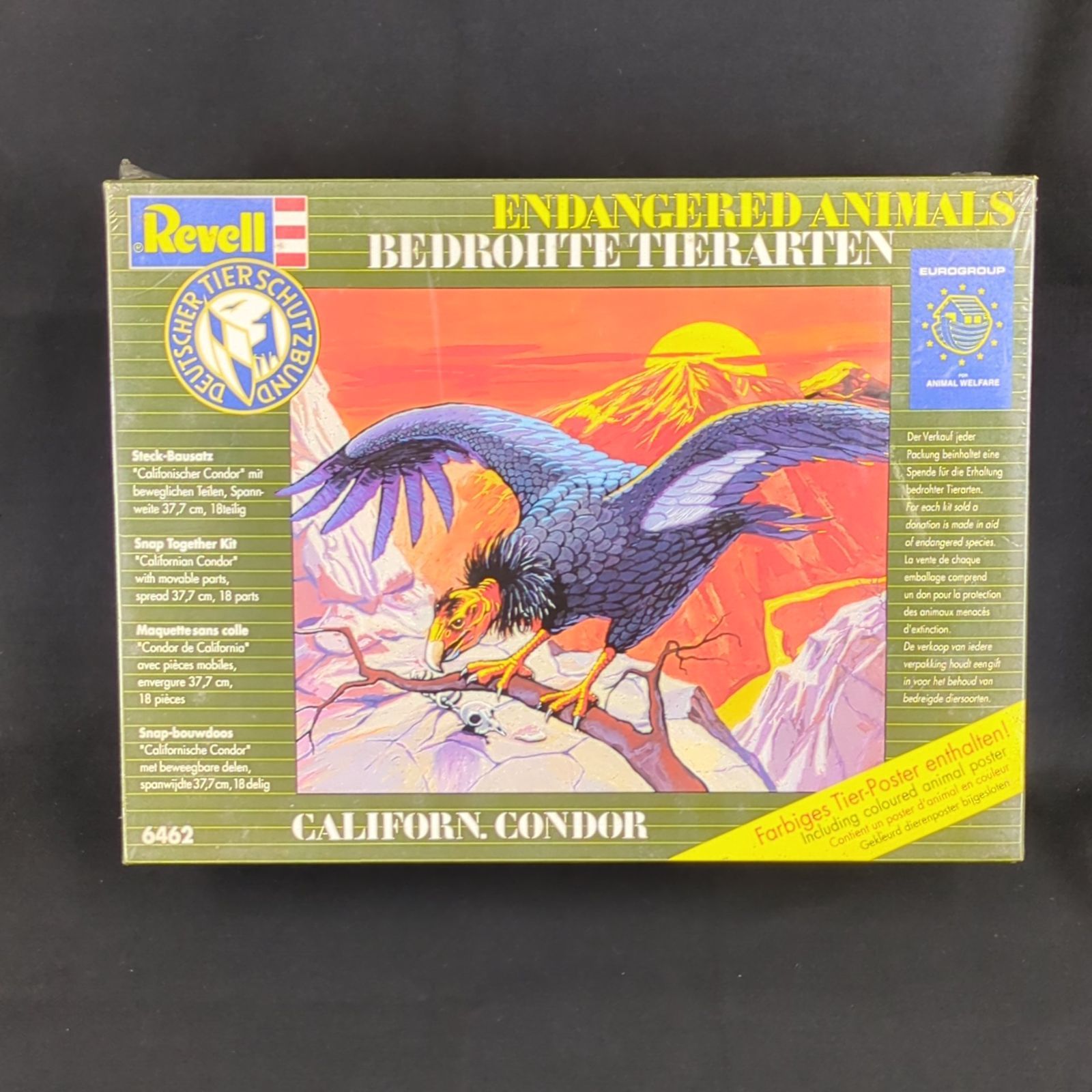 輸入キット 未開封品 レベル 6462 カリフォルニア コンドル Revell Endangered Animals Bedrohte Tierarten California Condor