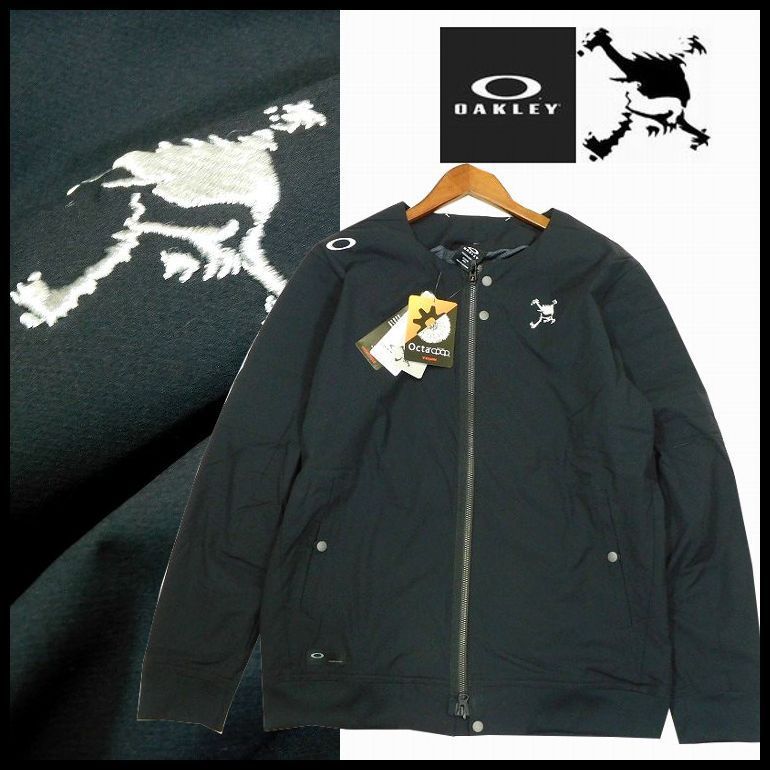 定価19 800円 OAKLEY SKULL オークリー スカル ゴルフ 中綿 ジップジャケット L 黒 撥水 防風 ストレッチ 保温 秋冬 メンズ