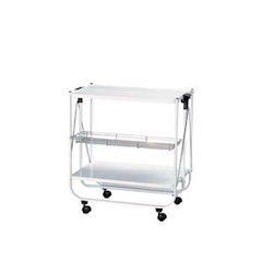 【人気商品】H11907-WT 奥行405mm 幅690mm 高さ690mm 組立式 ツールワゴン ラック 収納棚 一種の憧れであり夢であるトロリー ホワイト フォールディングトローリー ダルトン(Dulton)