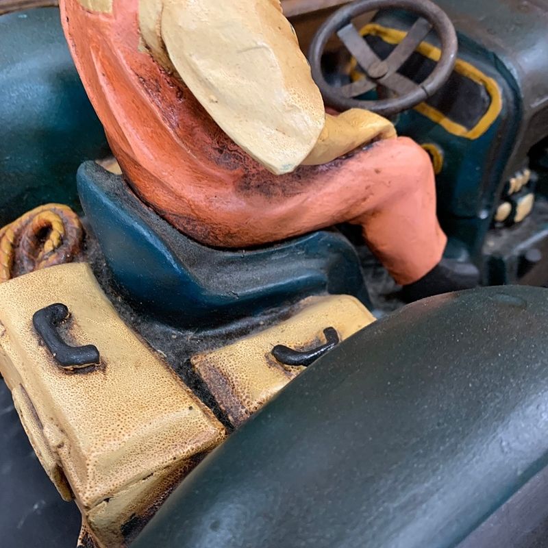 ビンテージ　人形　トラクター　欧州　置物　インテリア　工芸品　美術品　A2700 激レア ビンテージ トラクター 置物 フィギュア オブジェ 全長約