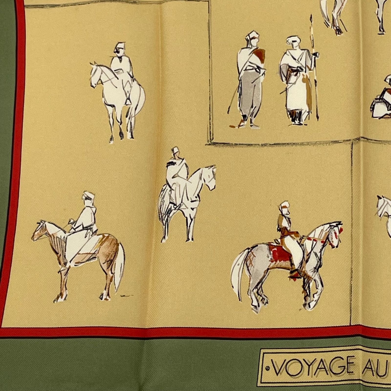 新品同様 HERMES エルメス VOYAGE AU NIGER ニジュールへの旅 スカーフ
