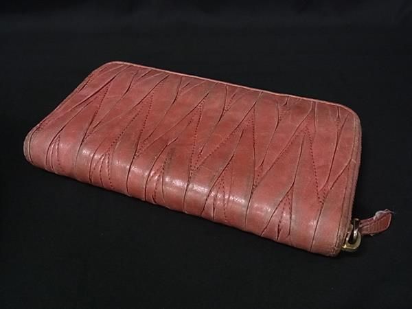 レザー miumiu 長財布 miumiu マテラッセ 長財布 レザー MIU MIU