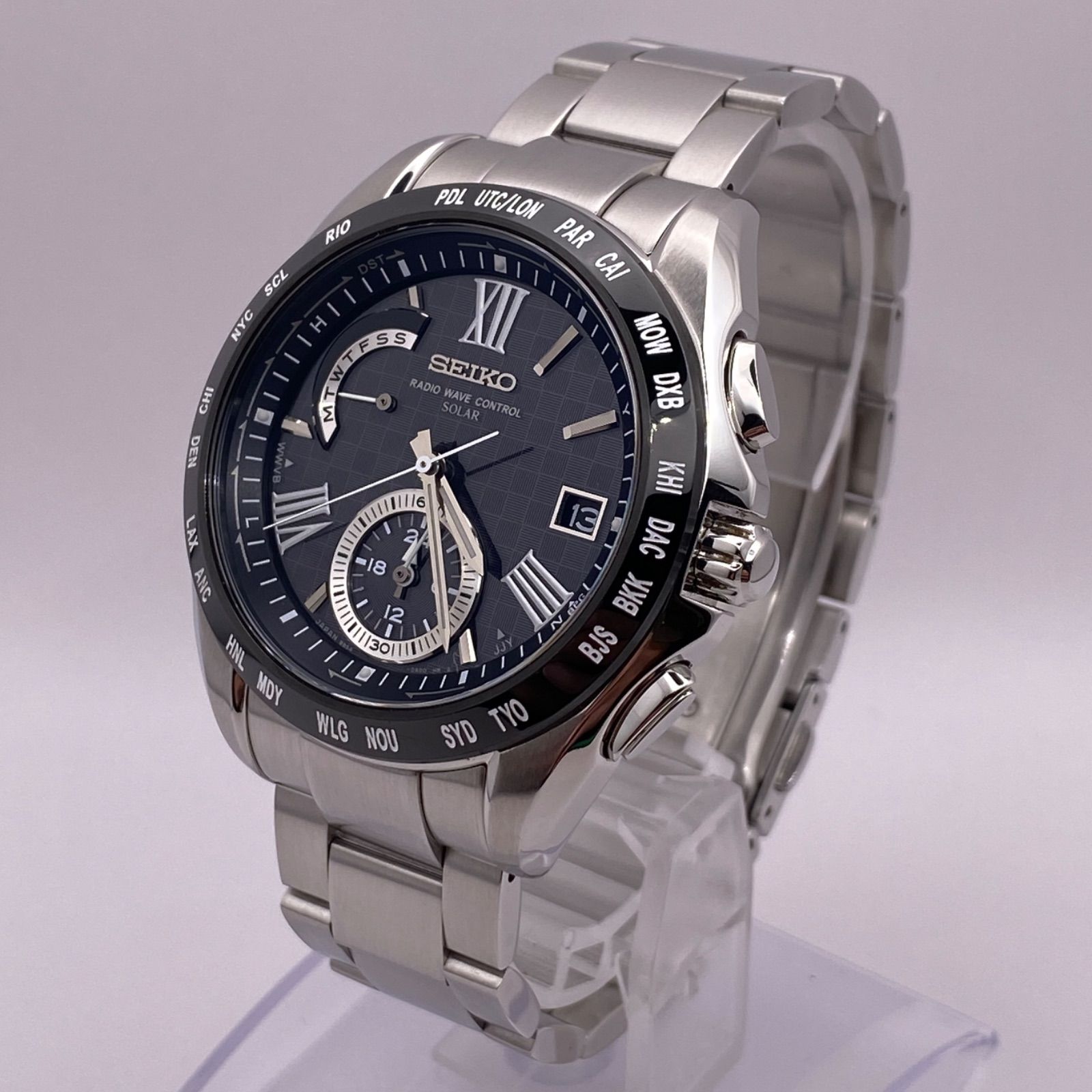 T219）美品 稼動品 SEIKO セイコー 電波ソーラー BRIGHTZ