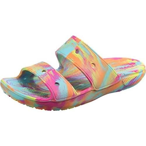 か クロックス(crocs) クラシック マーブルド サンダル 207701-4NQ