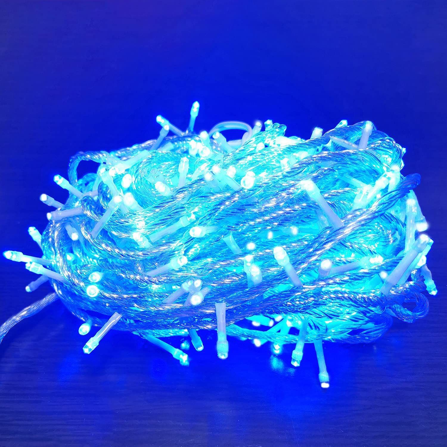 数量限定】機能内蔵 メモリー 複数連結可 ライト30m500球ストレートタイプ クリスマスツリーライト イルミネーション 屋外防水 LED 青色  Freesun swellstore メルカリ