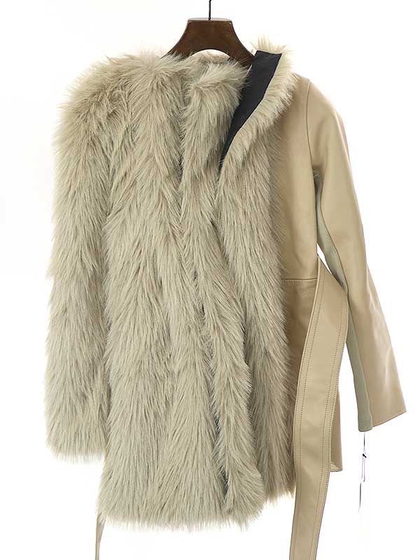 sacai 22-23AW ファーコート　サカイ　レザー sacai 22-23AW ファーコート サカイ レザー - メルカリ