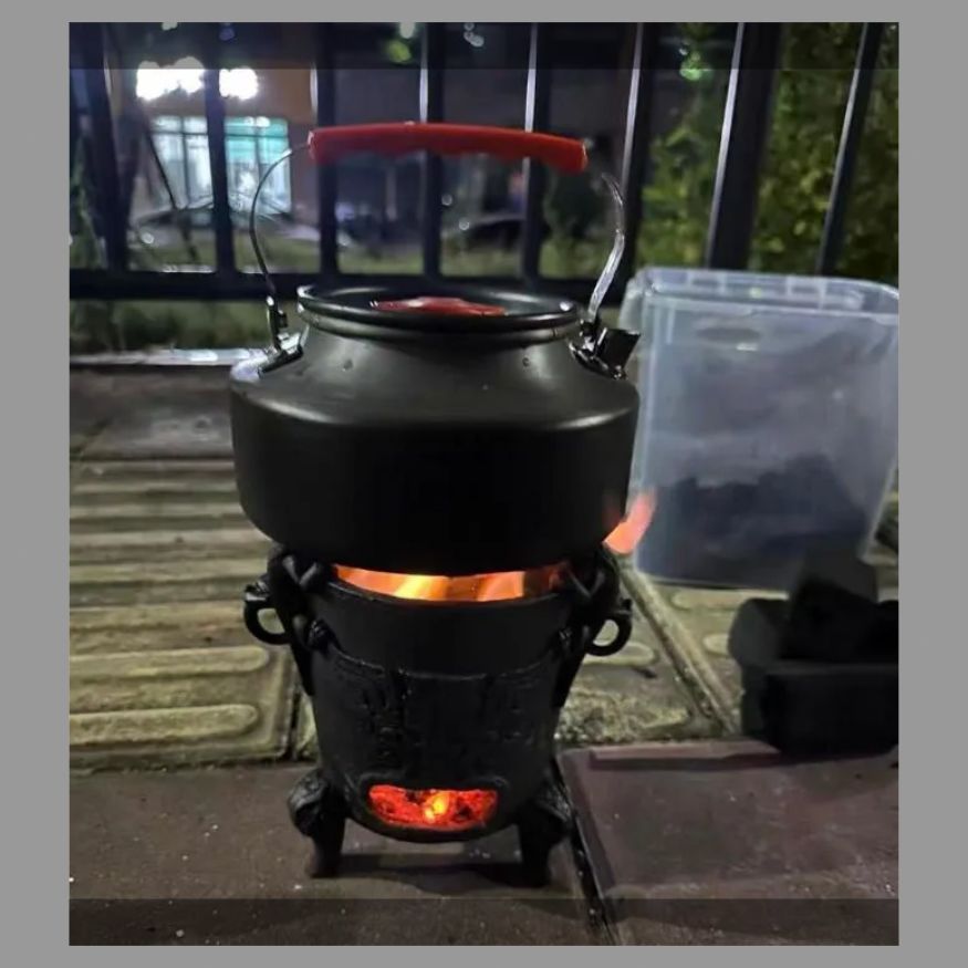 古代の良質な鋳鉄を模したヤモリ炭ストーブ家具置物家の机