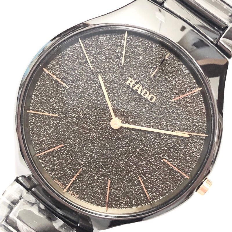 ラドー RADO トゥルー シンライン R27004302 セラミック/チタン クオーツ メンズ 腕時計