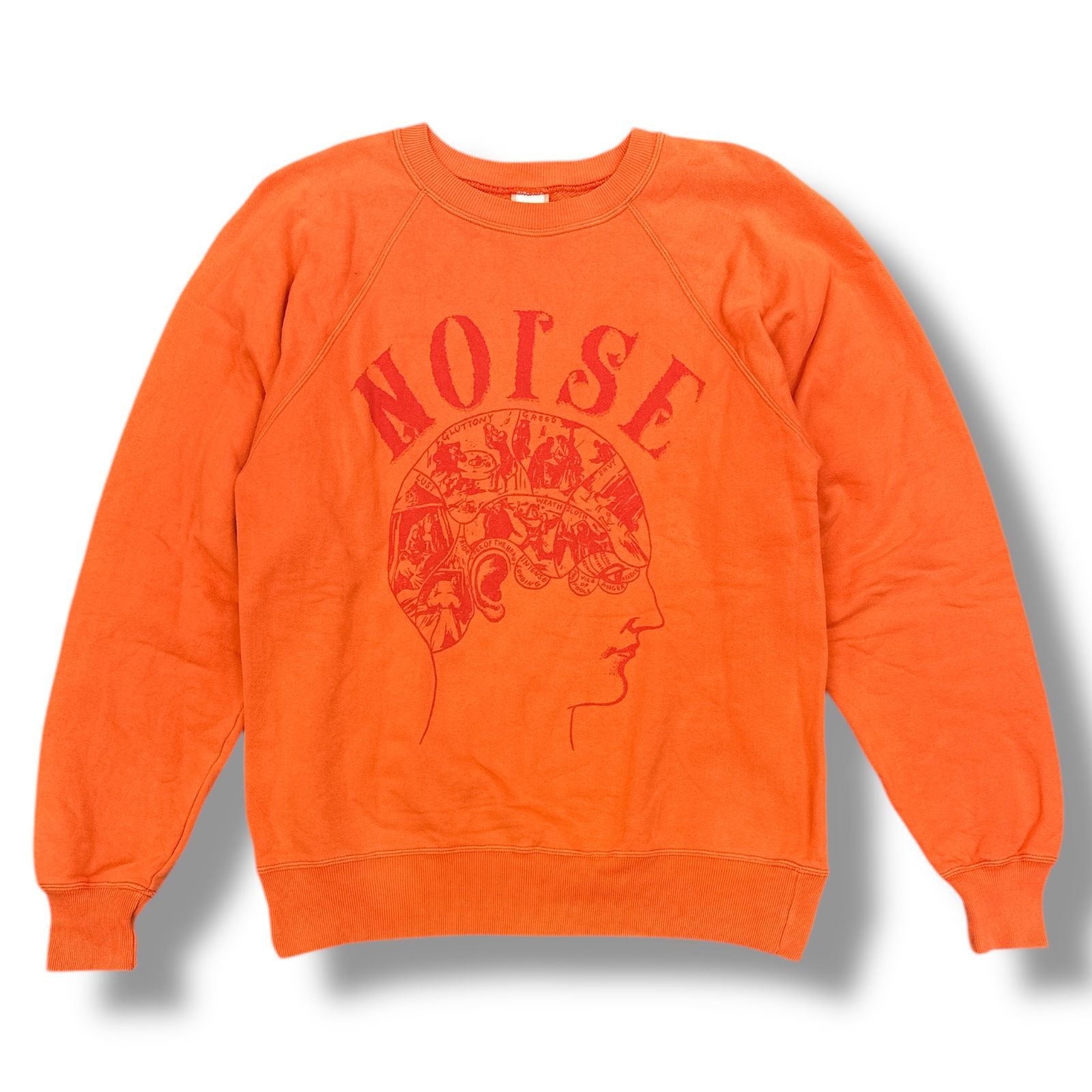 SAINT MICHAEL 23AW BerBerJin_CREW SWEAT_NOISE コラボ クルーネック スウェット トレーナー ベルベルジン セントマイケル SM-A23-0000-C14  オレンジ S 86054A4