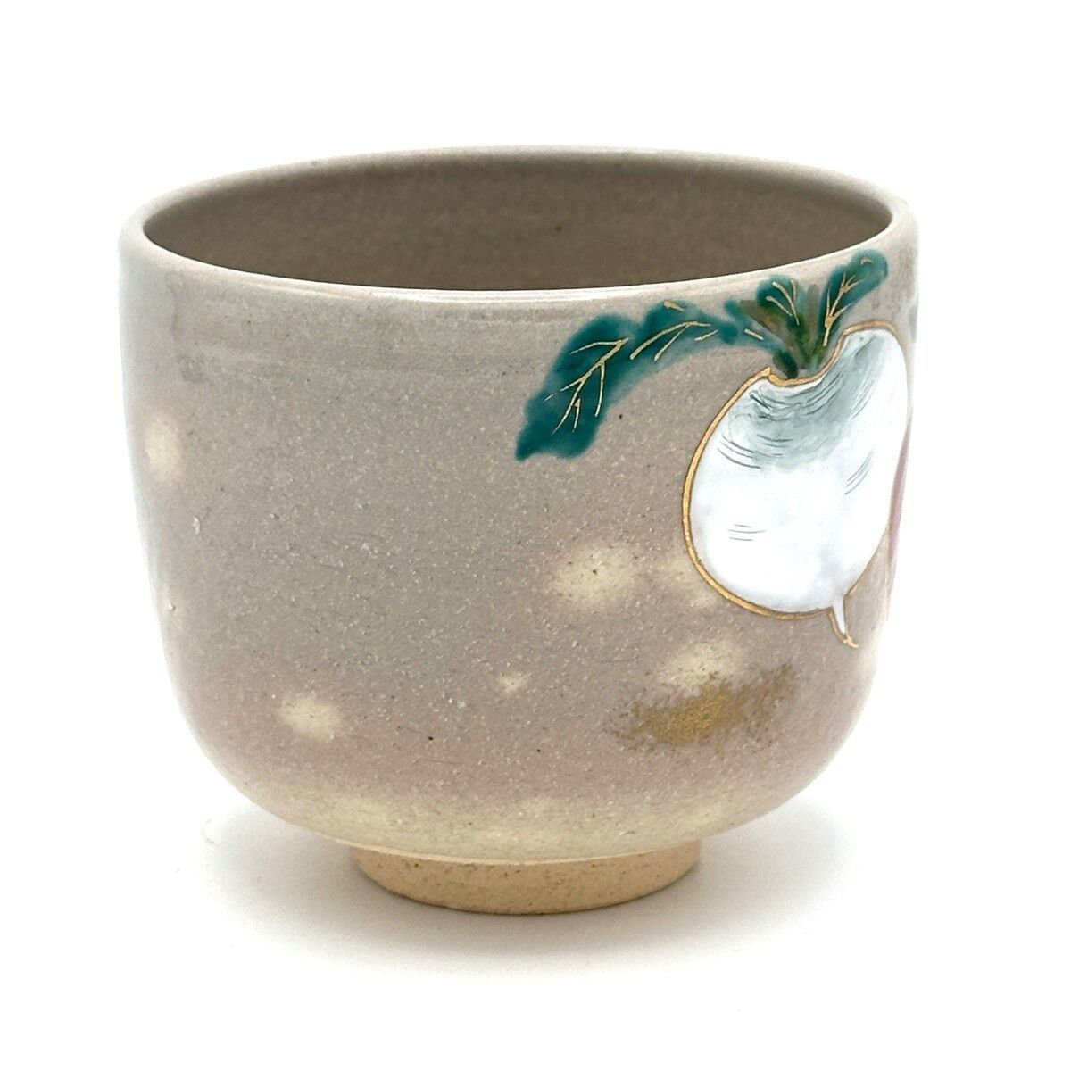 八木海峰作 京焼 手描き抹茶茶碗 カブ