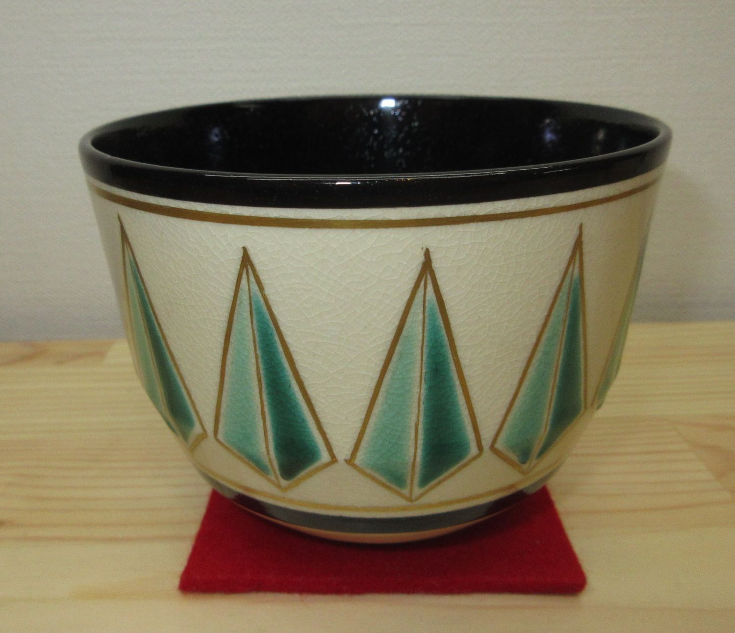 逢絢亭 茶道具 茶碗 色絵 林 鈴の音 表千家書付 永楽善五郎 共箱入り