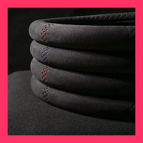 SEKIDAR ハンドルカバー 通気性がよい ステアリングカバー 滑らない 手触