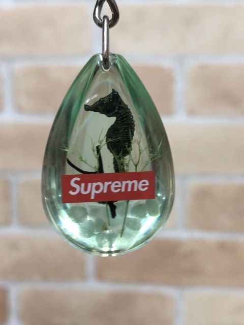 【中古】 SUPREME シュプリーム Seahorse Keychain タツノオトシゴ キーホルダー キーチェーン 緑系  111394138