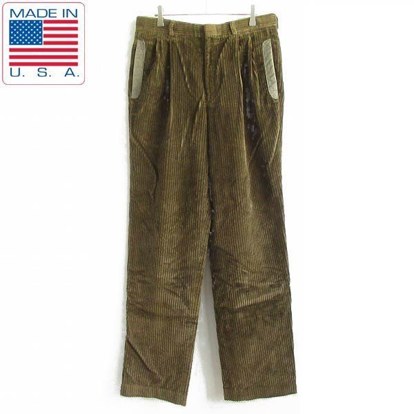 90 s willis-geiger 太畝 ツータック コーデュロイ パンツ W 32 ウィリス アンド ガイガー アメリカ製 ビンテージ D 145-25-0044 ZTW