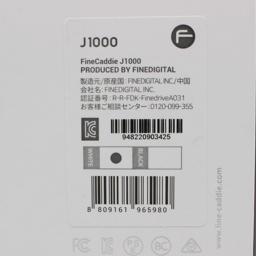 新品未開封】FINECADDIE J1000 ホワイト ゴルフ用 レーザー距離