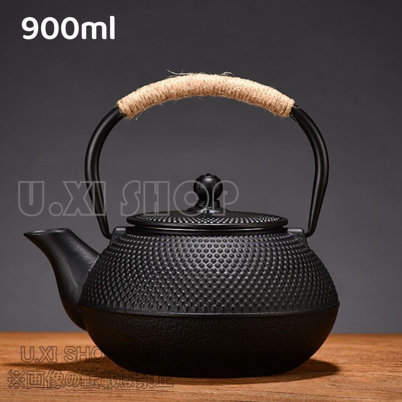 鉄急須 鉄製 急須 南部鉄器 鉄製ティーポット IH 直火 対応 鉄瓶 鉄器 鋳鉄ティーポット 和風 ステンレススチールインフューザー付き スト