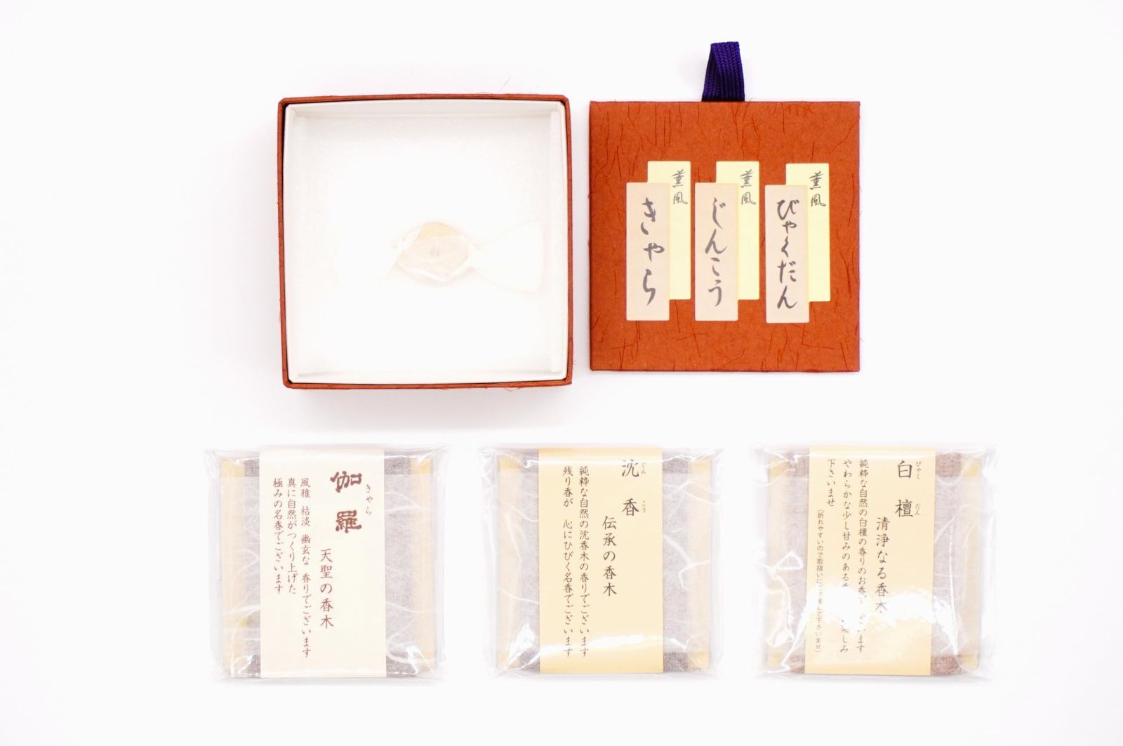 ScentName びゃくだん じんこう きゃらの香り 薫風シリーズ 短寸 ミニ寸 びゃくだん じんこう きゃらの香り