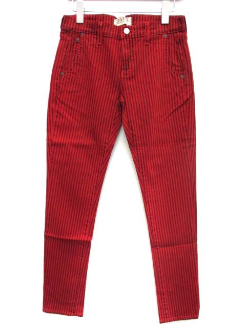 リステア RESTIR Textile パンツ ストライプ スキニー 25 赤 /DT3 ● ■RI