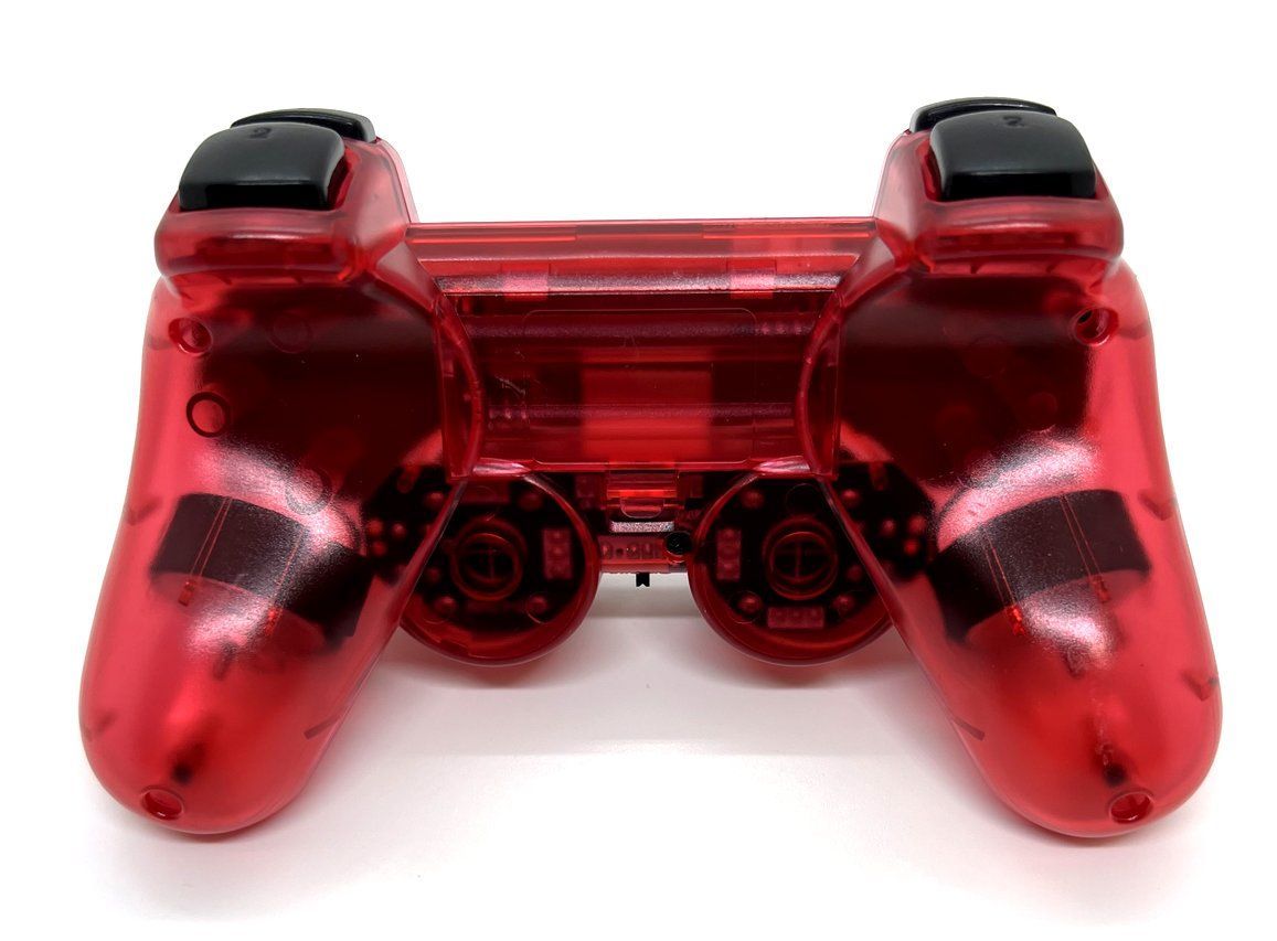 PS2 ワイヤレスコントローラー(クリアレッド) - メルカリ