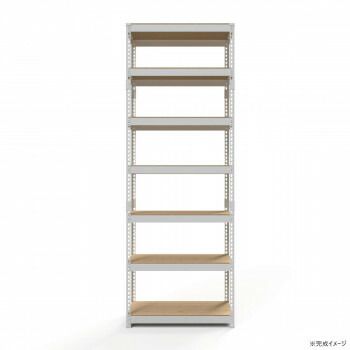 シェルフ7段 幅81cm MK-2287NWH ホワイト