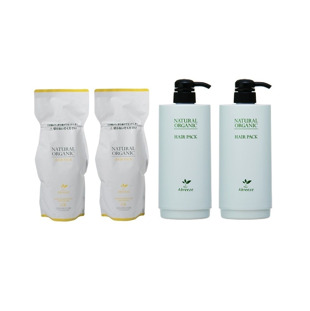パシフィックプロダクツ アブリーゼ ナチュラルオーガニック ヘアパック CR 600g 2個 詰め替え用 u0026 カートリッジ 2個 セット