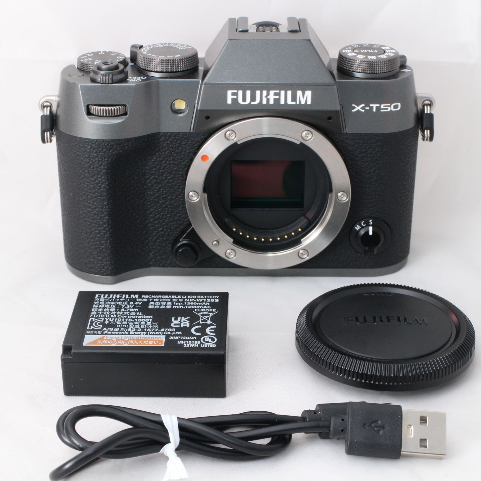 フジフイルムモール カラー ショット数2529 FUJIFILM ミラーレスカメラ X-T50 ボディ チャコールシルバー 多言語モデル 4276
