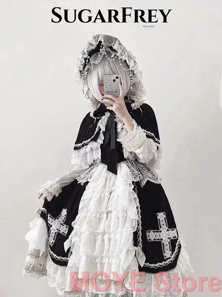 ロリータ??オリジナル 洋服 ワンピース かわいい ドレス ゴスロリ K447