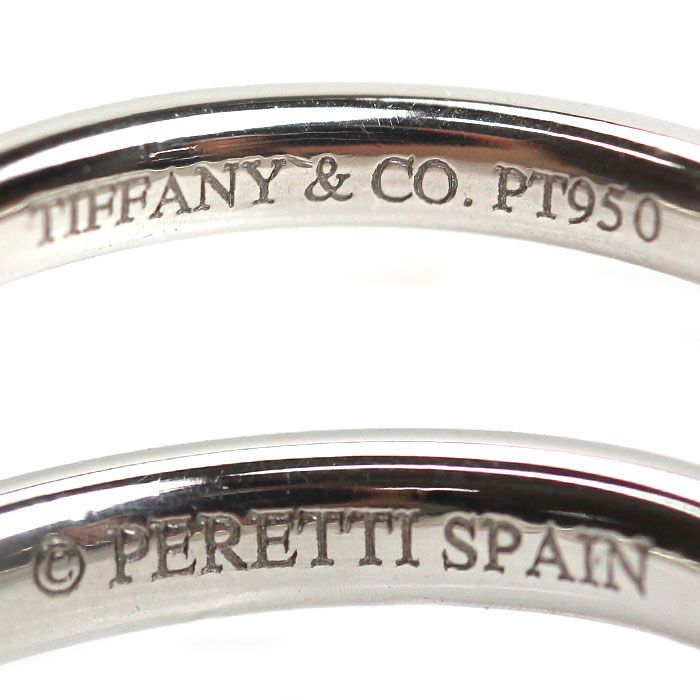 TIFFANY&Co. ティファニー Pt950プラチナ カーブドバンド 9Pダイヤ  