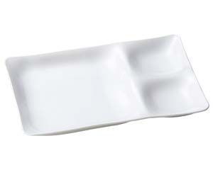 エ716 058 A ツーコンビプレート 陶磁器調白 S H塗