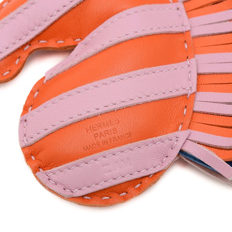 エルメス ジージーサバンナ バッグチャーム オレンジポピー エルメス ジージーサバンナ バッグチャーム オレンジポピー