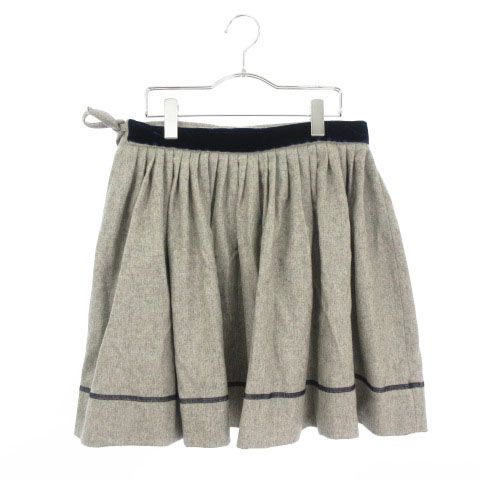 ジェジア JEJIA スカート ミニ フ ウール 40 グレー COK1 ka0318