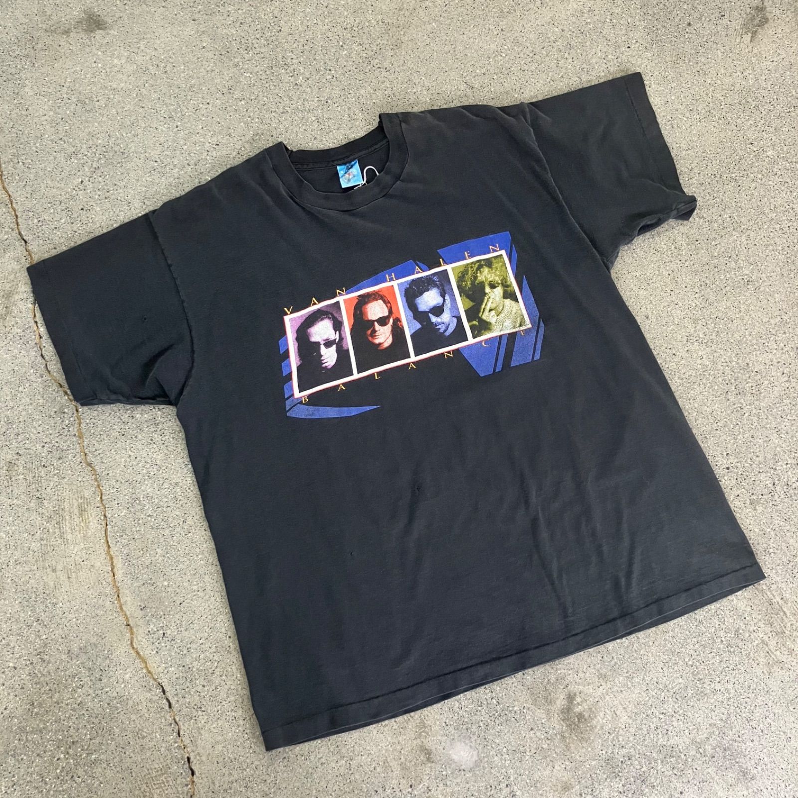 Fruit of the Loom 90s Van Halen Print T Shirt XL Both Side Print