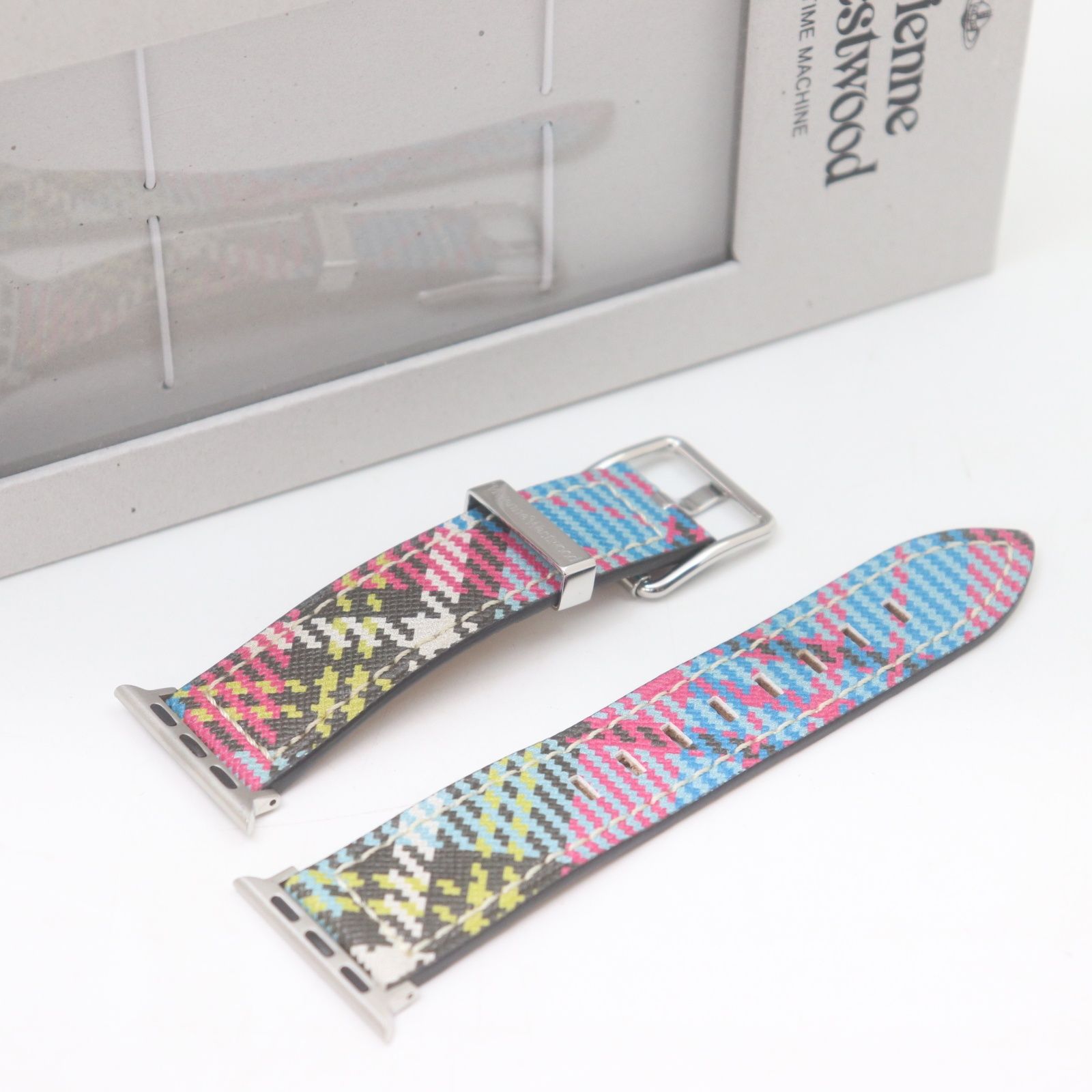 ITGCDJW297H3 vivienne westwood ヴィヴィアンウエストウッド アップルウォッチ ベルト 替えベルト チェック柄 マルチカラー