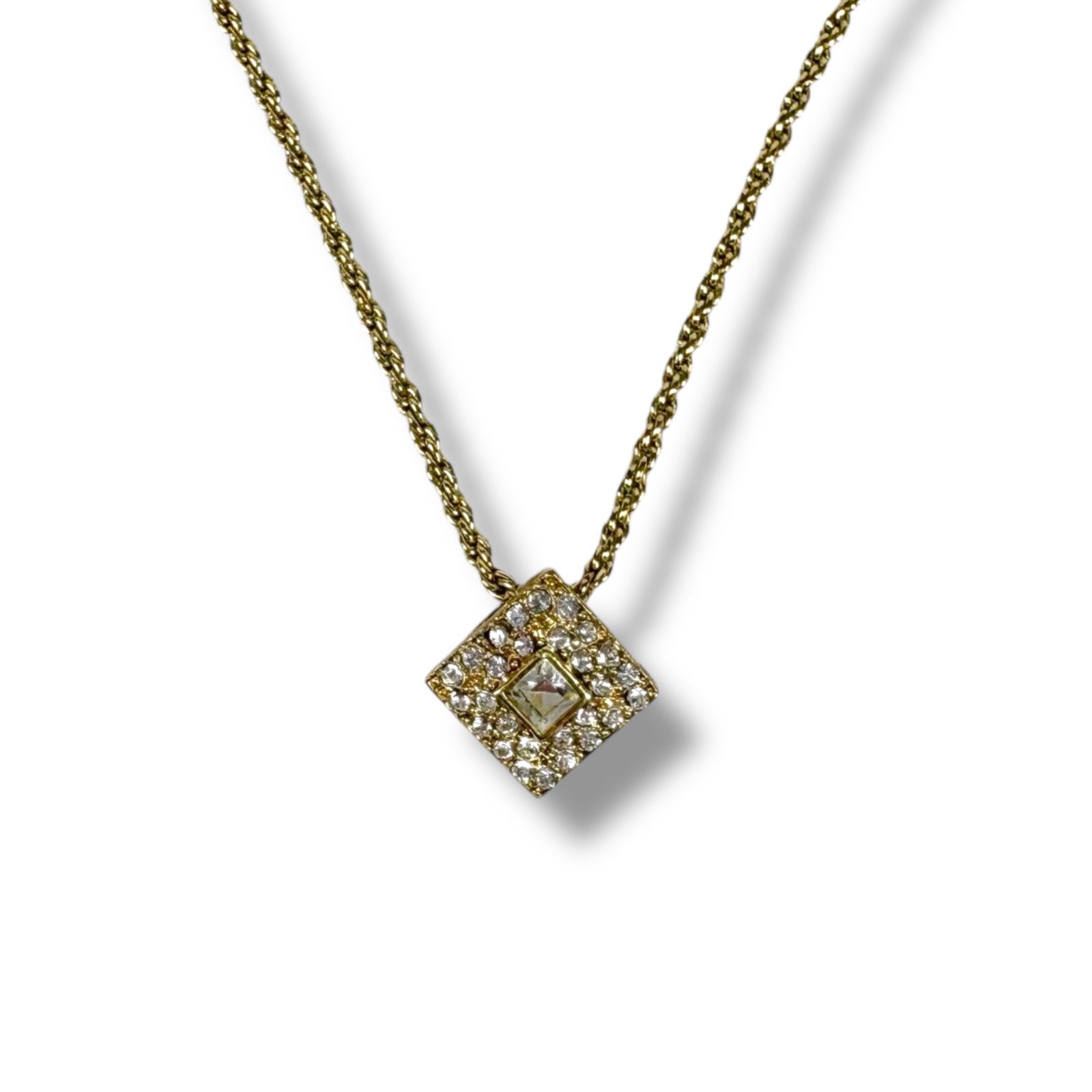 クリスチャンディオール Christian Dior ネックレス ラインストーン 