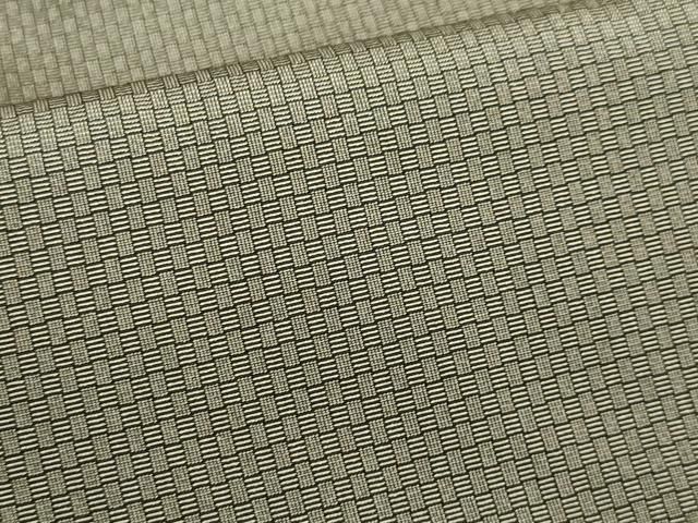 平和屋着物■極上　男性　お召　アンサンブル　長羽織　網代織　格子　江戸鼠色地　逸品　DZAA7800kh5 平和屋着物□極上 男性 お召 アンサンブル 長羽織 網代織 格子 江戸鼠色