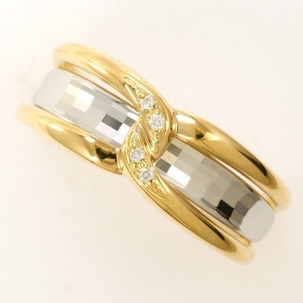 PT900 K18YG リング RING 指輪 11.5号 ダイヤ 総重量約4.1g